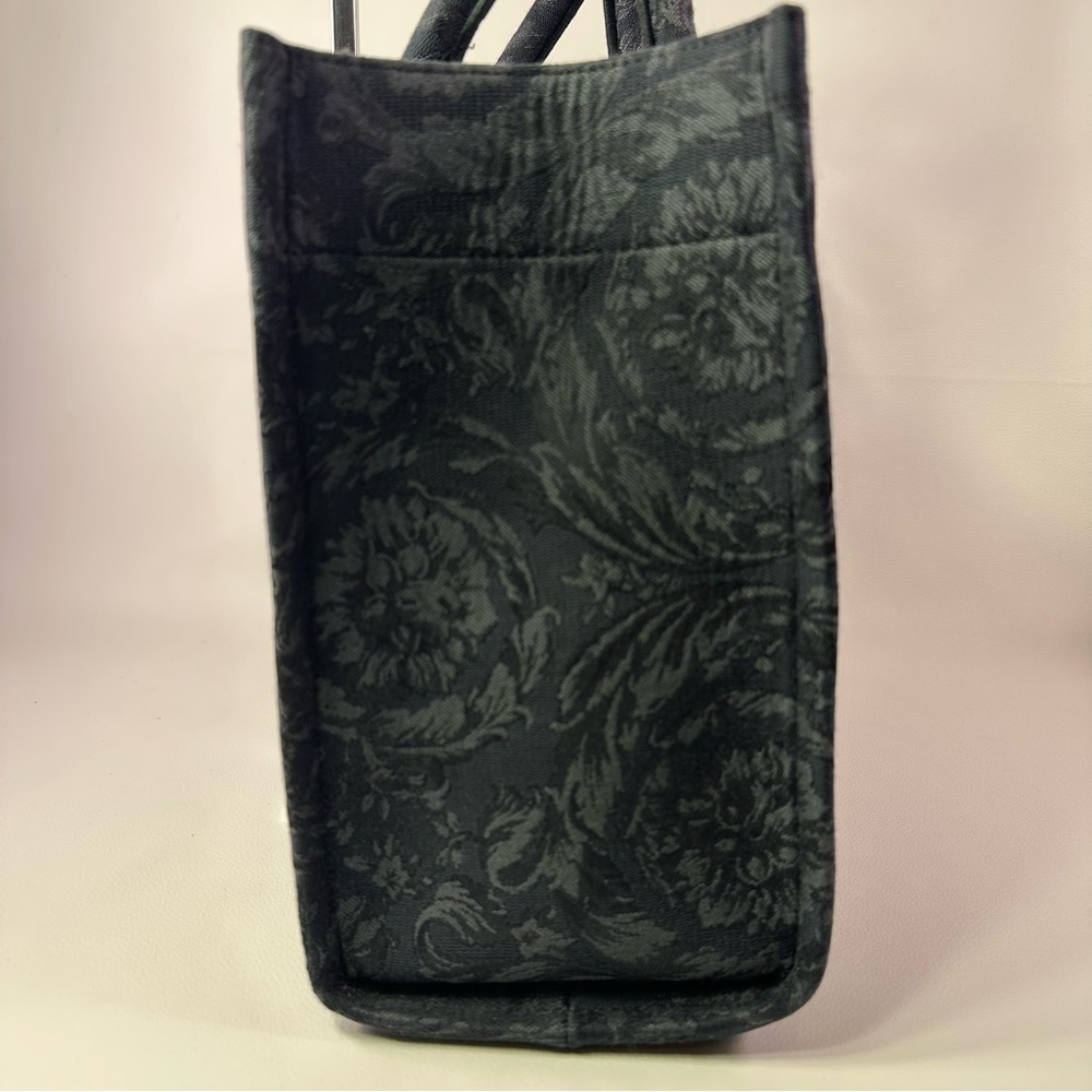 NEW! Versace Barocco Athena Medium Tote Black/Gray - Picture 5 of 12